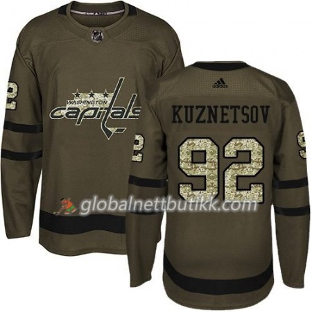 Washington Capitals Hockeydrakt Evgeny Kuznetsov 92 2017-2018 Camo Grønn Adidas Authentic - Herre